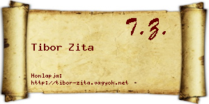 Tibor Zita névjegykártya
