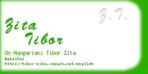 zita tibor business card